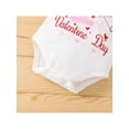 thumbnail image 6 of Newborn Baby Girl My First Valentine's Day Outfit Long Sleeve Romper Top Heart Pants Headband Set, 6 of 9