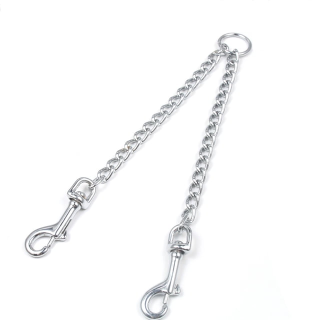 Dog Chain Leash,Double Metal Coupler Pet Pet Double Coupler Pet Chain Leash Exquisite Design