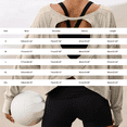 thumbnail image 3 of ZDNIXIAN Womens Dressy Casual Tops ,Back Cross Cutout Long Sleeve Workout Shirt, Lightweight Breathable Sports Pullover, 3 of 5