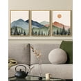 thumbnail image 4 of Drsoum Watercolor Mountain Wall Art 11x14in Nature Framed Classic Retro Floral Wall Prints Farmhouse Kitchen Bathroom Office Decor, 4 of 5
