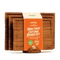 thumbnail image 1 of Juego de tablas de cortar SMIRLY Wood de bambú carbonizado, 3 piezas con soporte, 1 of 9