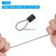thumbnail image 3 of Candado de combinación de 3 dígitos Uxcell, cable de seguridad de acero de 6.5 pies, candado de cadena de viaje, plateado, 3 of 7