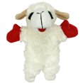 thumbnail image 2 of (3 pack) Multipet Lamb Chop Plush Crinkle Flop Dog Toy, White with Red Paws, 2 of 9