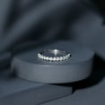 thumbnail image 6 of Minimal Diamond Half Eternity Ring (1/4 CT, HI-SI Quality), 14K White Gold, US 10.50, 6 of 8
