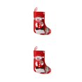 thumbnail image 3 of Cateissary Calcetín de Navidad Atmósferas Vacaciones Navidad Chimenea Regalo Bolsa de dulces Tela no tejida Adorno al aire libre Decoración de Muñeco de nieve 2piezas, 3 of 6