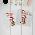 thumbnail image 3 of Merry Christmas Abyssinian Santa Hat Xmas Tree Winter Holiday Cutout Transfer Sticker Cat Lover Kitten Owner Gifts Transparent Decal Art Decor - 01013, 3 of 5