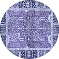 thumbnail image 1 of Ahgly Company Indoor Round Abstract Blue Modern Area Rugs, 8' Round, 1 of 4