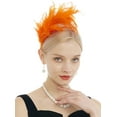 thumbnail image 4 of Felizhouse 1920s Fascinator Feather Headband Kentucky Derby Tea Paty Hat Headpiece for cocktail Party, 4 of 6