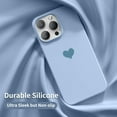 thumbnail image 3 of for Silicone iPhone 15 Plus Case Heart Women Girly Hybrid with Soft Anti-Scratch Microfiber Lining Protective Phone Cases for iPhone 15 Plus Blue, 3 of 11