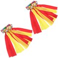 thumbnail image 3 of CIMAXIC Fête 1 Paire de Cloches pour Enfants avec Poignée en Plastique Rubans de Danse de Gymnastique Réutilisables Fournitures d'Instruments d'Éducation Précoce Cloches de Fête Portatives, 10.63"X5.51"X0.98 Pouces, 3 of 4