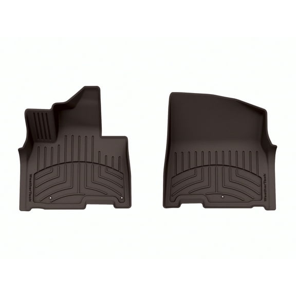 WeatherTech FloorLiner HP Custom Fit Floor Mats compatible with 2022-2026 Kia Carnival - 1st Row (Driver & Passenger), Cocoa