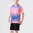 thumbnail image 4 of Doomiva Kids Boys Girls Soccer Basketball Uniform Jerseys Outfits Practice Sports Shirts and Shorts Pink 4XS, 4 of 10