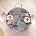 thumbnail image 4 of Ambesonne Flowers Boho Fitted Round Tablecloth, Romantic Rose Lilac, 40"- 44" Diameter, Hunter Green Dried Rose, 4 of 5