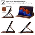 thumbnail image 3 of Allytechgroup Case for Samsung Galaxy Tab S9 FE+ / S9 FE Plus 12.4 inch with Pencil Holder Stand PU Leather Protective Case & Soft TPU Back Shell Shockproof Folio Wallet Cover with Card Slots, Brown, 3 of 6