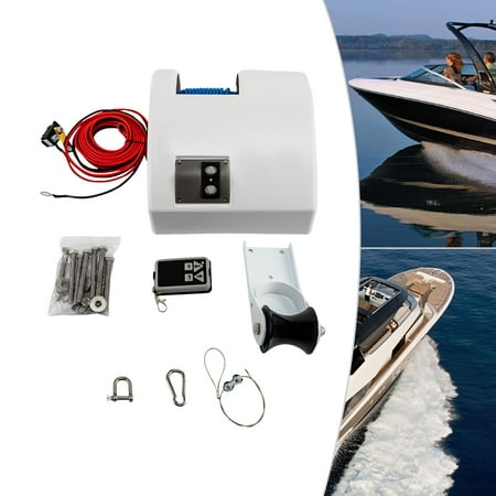 25LBS IP65 Boot Elektrische Ankerwinde Mit Drahtlos Ferngesteuertem Meeressalzwasser 12V 10*9.75*5.75in for Boats with 25lbs Boat Anchor