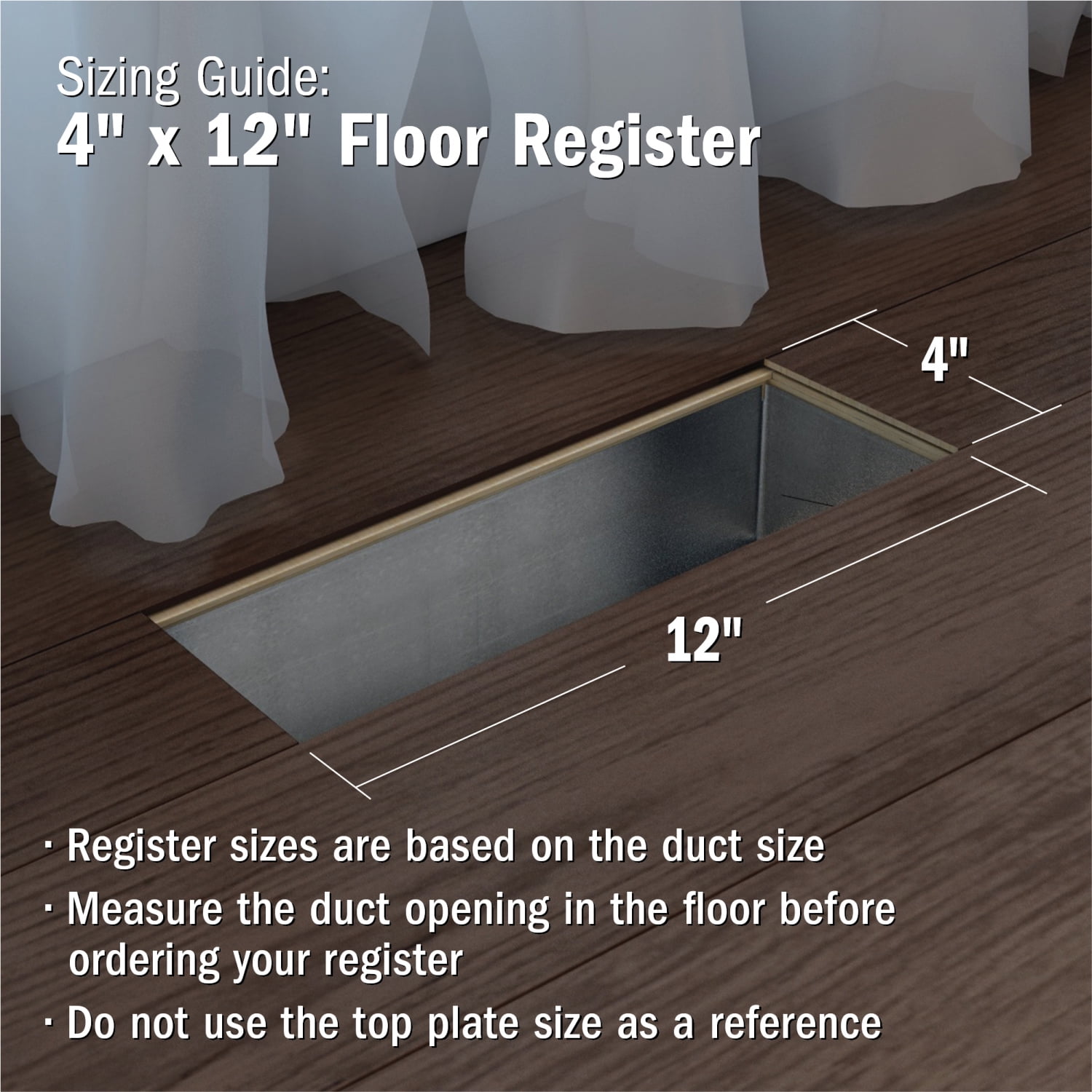 Imperial 4-inch x 12-inch Chocolate Steel Painted Louvered, Floor Register, Rectangular, Household Vent Cover