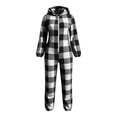 thumbnail image 4 of Cmfcve Women's Hooded Fleece Onesies Pajamas Winter Warm One-Piece Pajamas Casual Long Sleeve Thick Loungewear Jumpsuit, 4 of 8