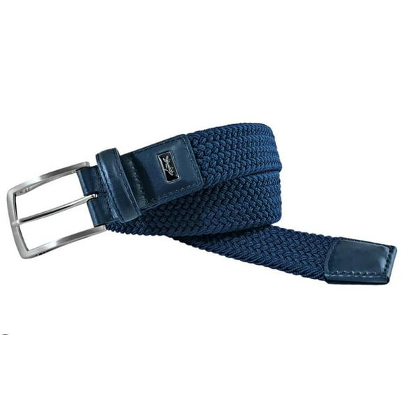 Greg Norman Solid Braided Stretch Navy Men 32w Belt