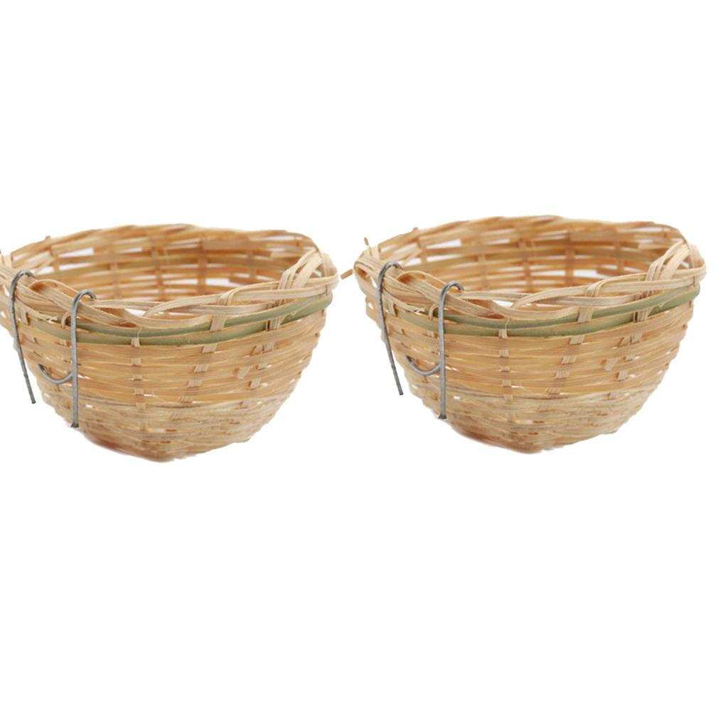 FashionCha 2Pcs Bird Breeding Nest Birdhouses Hanging Cage for Finch Lovebird Cockatiel