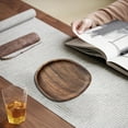 thumbnail image 6 of SHIMELE Wooden Tea Tray Dry Tea Tray Storage Tray for Cups Candy Fruit Serving - Brown Round Wooden Platter for Tea Brewing and Snack Organization, 6 of 6