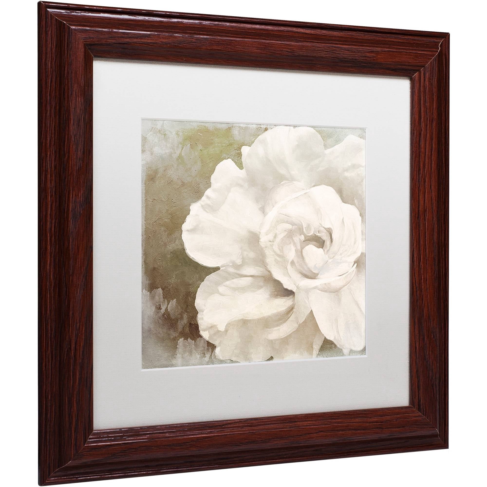 Trademark Fine Art "Petals Impasto II" Canvas Art by Color Bakery White Matte, Wood Frame