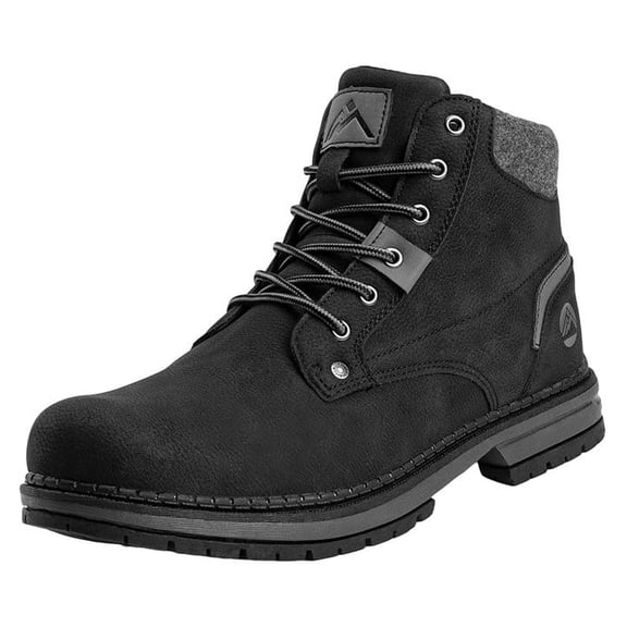 CC-Los Men's Waterproof Snow Boots with Sherpa Lining, Slip-Resistant Ice Grip, Insulated Winter Boots for Cold Weather Sizes 8-14