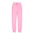 thumbnail image 6 of LpwkSSA Unisex Drawstring Elastic Waist Double Pocket Pants Lightweight Soft Hoodie Fabric Casual Long Pants for Leisure Work Home Activities Pink M, 6 of 6