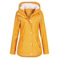 thumbnail image 2 of ebay AliExpress Amazon Solid Color Mid-length Hooded Mountaineering Suit Plus Velvet Jacket Large Size Outdoor Charge Trench Coat LS, 2 of 5