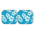 thumbnail image 7 of Windshield Sun Shade, Blue Tropical Hibiscus Flowers Foldable Car Sun Shade Windshield for Front, 2 Pieces, 7 of 7