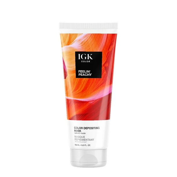 IGK Color Depositing Hair Mask Feelin Peachy 6 oz.