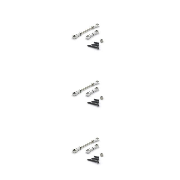 Tholdsy 1 juego MINIQ Control remoto Coches Dirección Gear Rod Ajustable Monster Truck Rock Crawler Vehículo todoterreno Reemplazo para 1/28 Type1 NO1