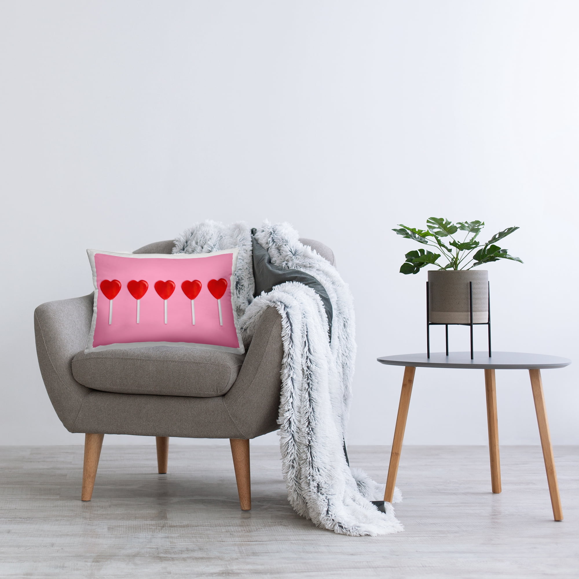 Stupell Industries Valentine's Heart Pops Decorative Printed Throw Pillow, design by LISH Creative