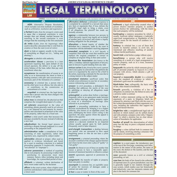 Legal Terminology Reference Guide