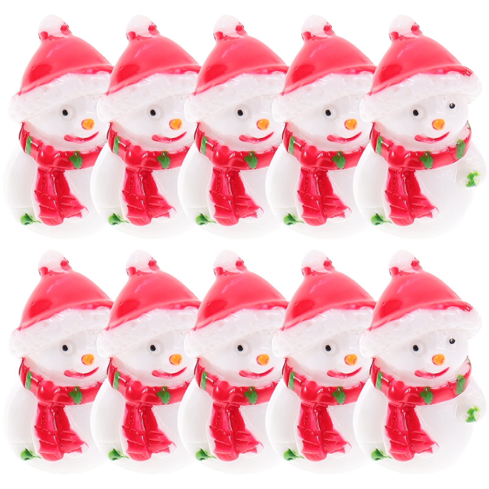 TXGMNA Mini Snowman Figurines Christmas Miniature Snowman with Hat Resin  Snowman Micro Landscape Ornaments Decoration Recent Orders