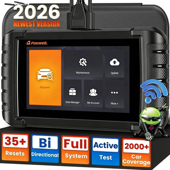 FOXWELL NT809 Car Diagnostic Scan Tool OBD2 Scanner Bi-Directional & Active Test Full System Code Reader with 30  Maintenances 3-Year Update