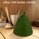 thumbnail image 4 of Uxcell 1-Pack Gorro de Sauna para Mujeres y Hombres, Gorro de Sauna de Lana Vaporarium Suave Duradero Cómodo Transpirable para Spa [Verde], 4 of 7