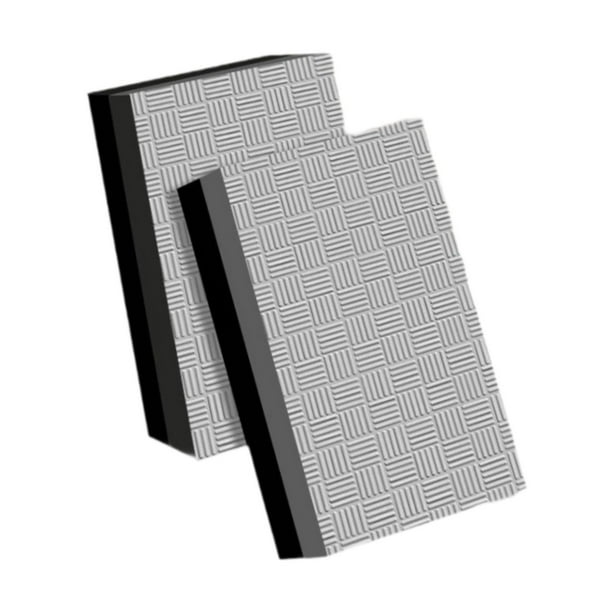 2 colchonetas de protección para levantamiento de pesas, antideslizantes, insonorizadas y versátiles. Ideales para levantamiento de pesas. Negro Gris 50x30x4cm