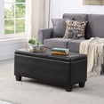 thumbnail image 3 of Pouseayar 3 in 1 Storage Ottoman Bench Set, Tufted Ottoman Linen Bench for Living Room, Entryway, Hallway, Bedroom, Black, 3 of 8