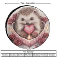 thumbnail image 2 of Spare Tire Cover Valentine Sweets Hedgehog Waterproof Polyester Wheel Protectors Wheel Covers Hedgehog Decor Tire Cover Universal Fit for Trailer SUV Truck Camper Travel Trailers 15inch, 2 of 8