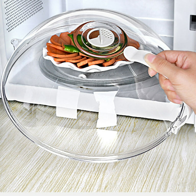 BYDOT Microwave Splatter Cover for Food Clear Like Microwave Splash Guard  ABS 