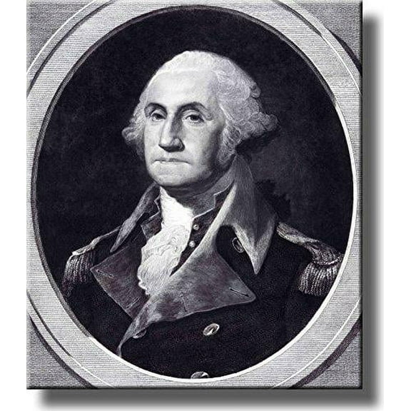 George Washington Portrait Picture Made on Stretched Canvas Wall Art Decor Ready to Hang!.