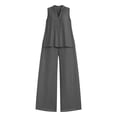 thumbnail image 4 of Two Piece Pant Set For Women Pocket Easy Vacation Daywear Summer Functional Daily Wear Everyday Flowy Modern Simple Travel Ready For Travel For Work, 4 of 7