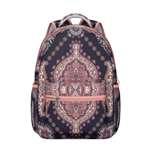 Bohemian Paisley Design Waterproof Backpack - Lightweight & Durable for College Students
