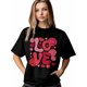 thumbnail image 2 of Camiseta de mujer, camisetas de manga corta, camisetas casuales, camisetas de cuello redondo con rosas de amor para el Día de San Valentín para mujer, 2 of 8
