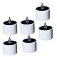thumbnail image 4 of OULII 6Pcs Flameless Tea Lights Candles White PP Waterproof For Party Use, 4 of 6