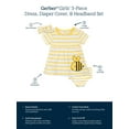 thumbnail image 6 of Gerber Baby & Toddler Girls Dress, Diaper Cover & Headband Outfit Set, 3-Piece (Newborn - 5T), 6 of 7