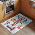thumbnail image 3 of 2x3 Door Mat Rug, Laundry Room Non-Skid Rubber Backing Large Rectangle Rugs - Living Room Bedroom Home Office, Blue Cartoon Washing Machine Clothes Indoor Floor Mat Carpets Washable Rug, 3 of 9