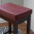 thumbnail image 6 of Riverbay Furniture 32" Transitional Wood/Faux Leather Bar Stool in Red, 6 of 10