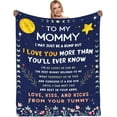 thumbnail image 1 of LHSHID Mom to Be Gifts Pregnancy Gifts First Time Mom Gifts Promoted to Mom Gifts Flannel Soft Blankets and Throws for New Mommy 50"x60", 1 of 9