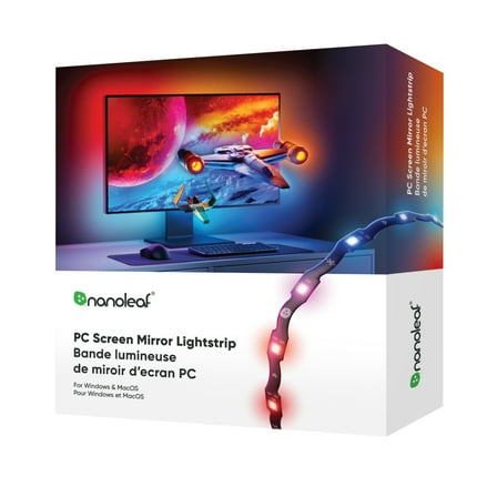 Nanoleaf 32" PC Screen Mirror LED Lightstrip for Monitors (1 Piece Unit)